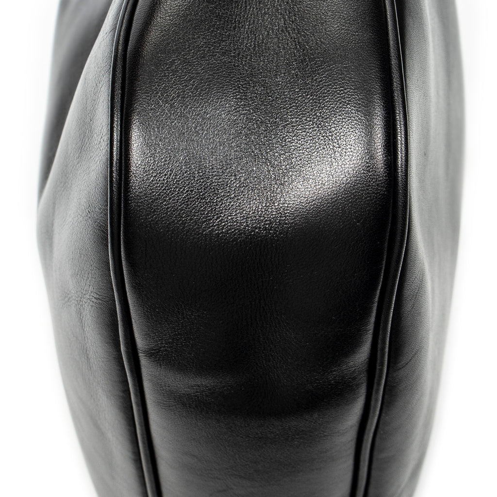 Shoulder Bag Small Charmy Hobo Black Calfskin Leather