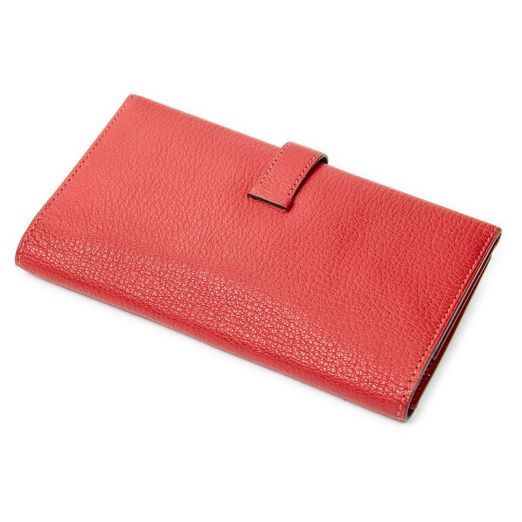 Wallet Bearn Soufflet Wallet Red Chevre Mysore Leather