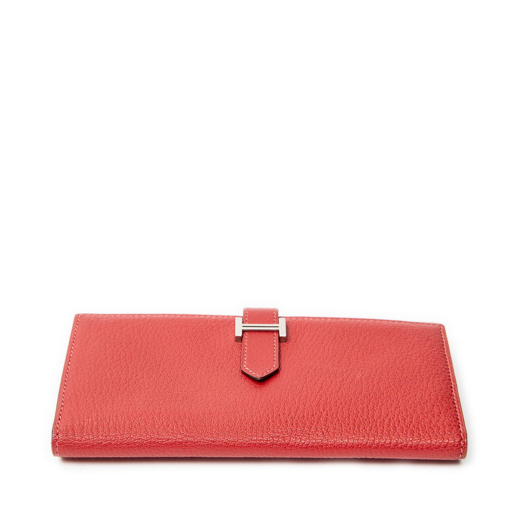 Wallet Bearn Soufflet Wallet Red Chevre Mysore Leather