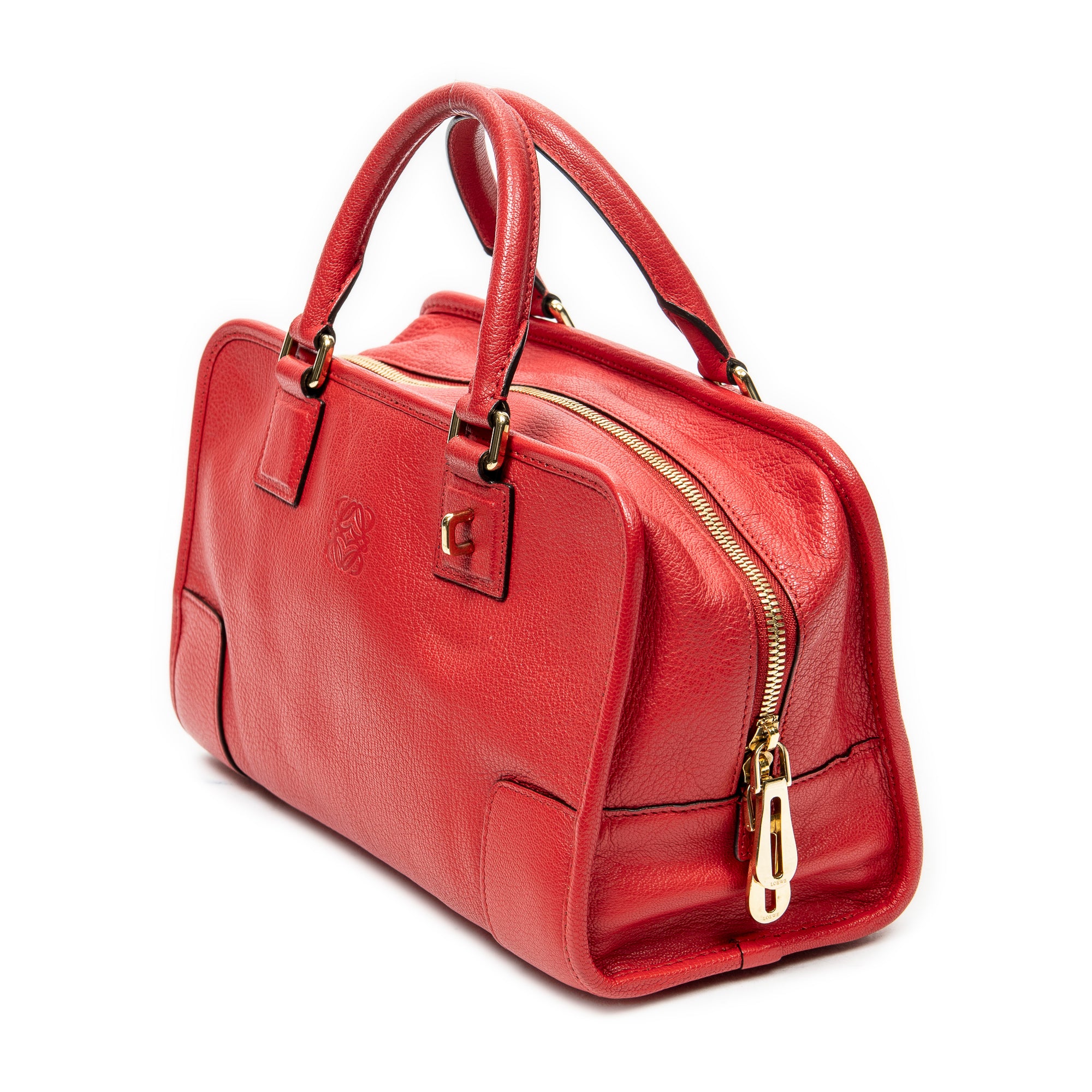 Handbag Amazona 28 Red Goatskin Leather