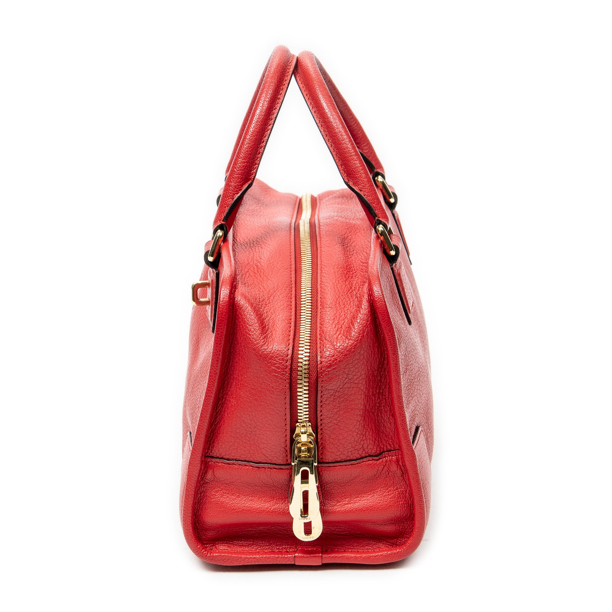 Handbag Amazona 28 Red Goatskin Leather