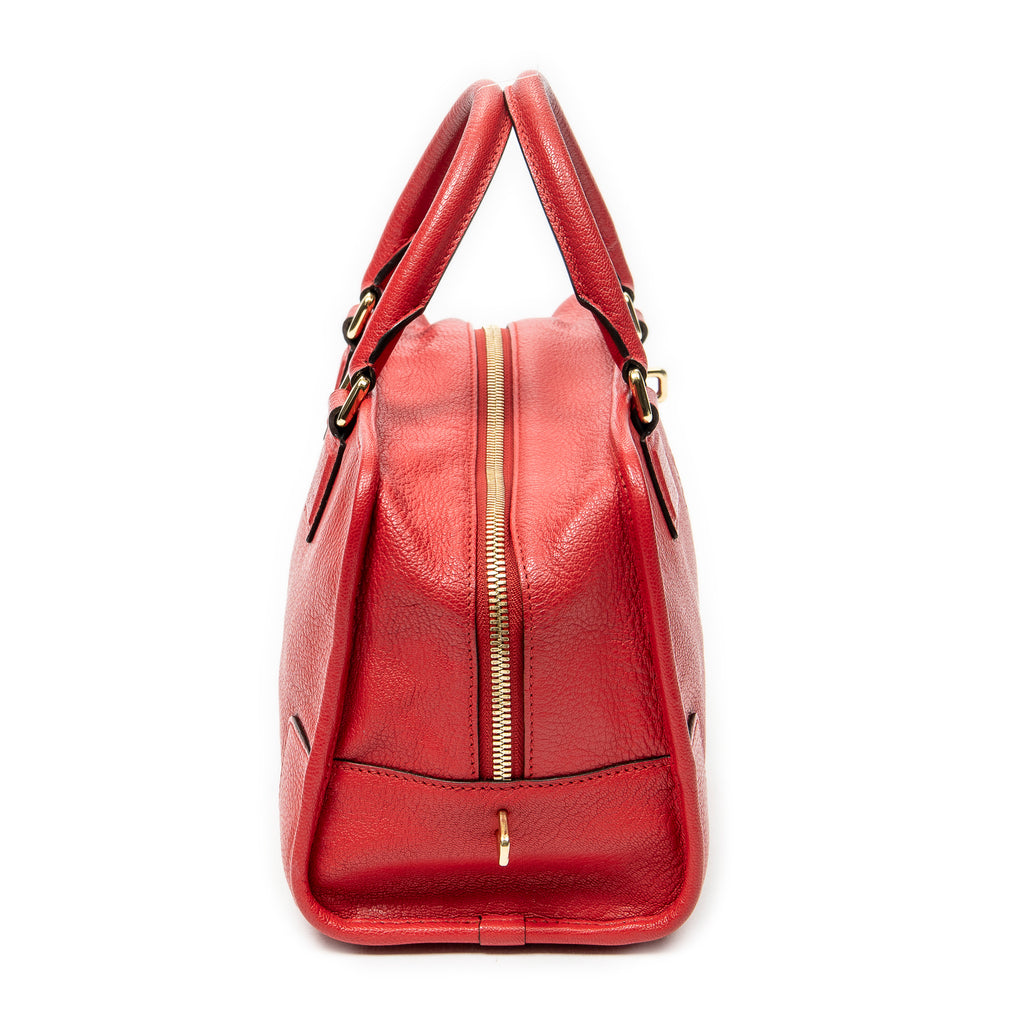 Handbag Amazona 28 Red Goatskin Leather