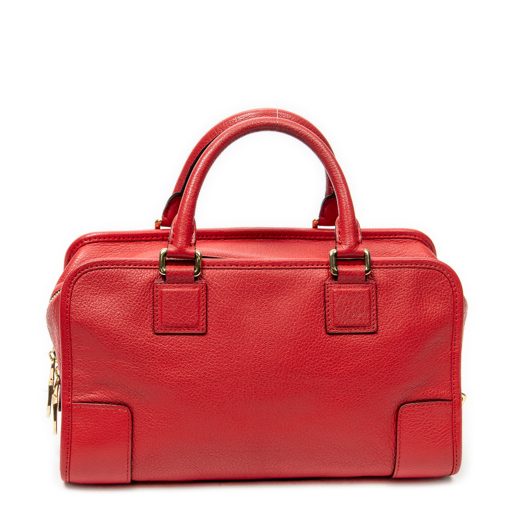 Handbag Amazona 28 Red Goatskin Leather