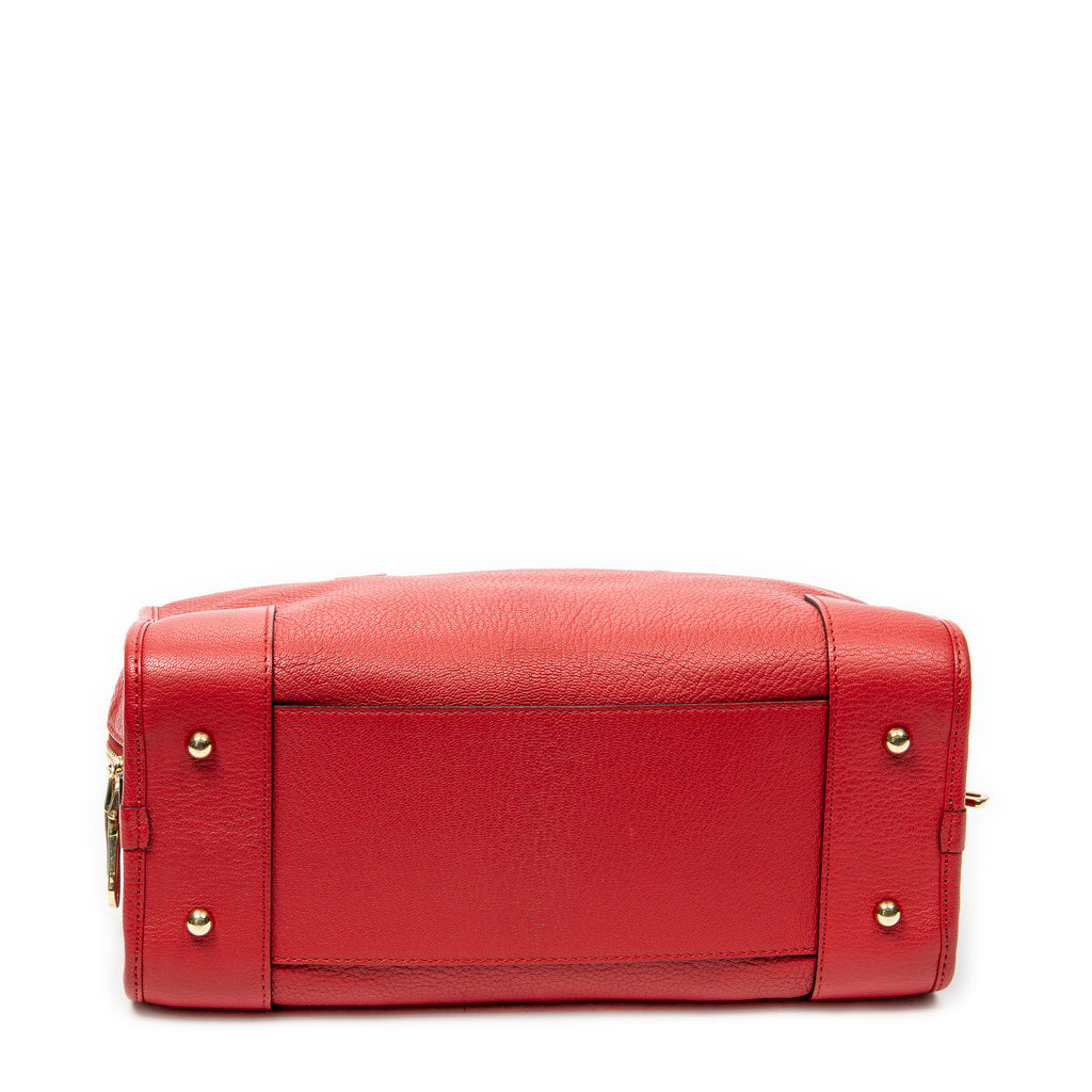Handbag Amazona 28 Red Goatskin Leather