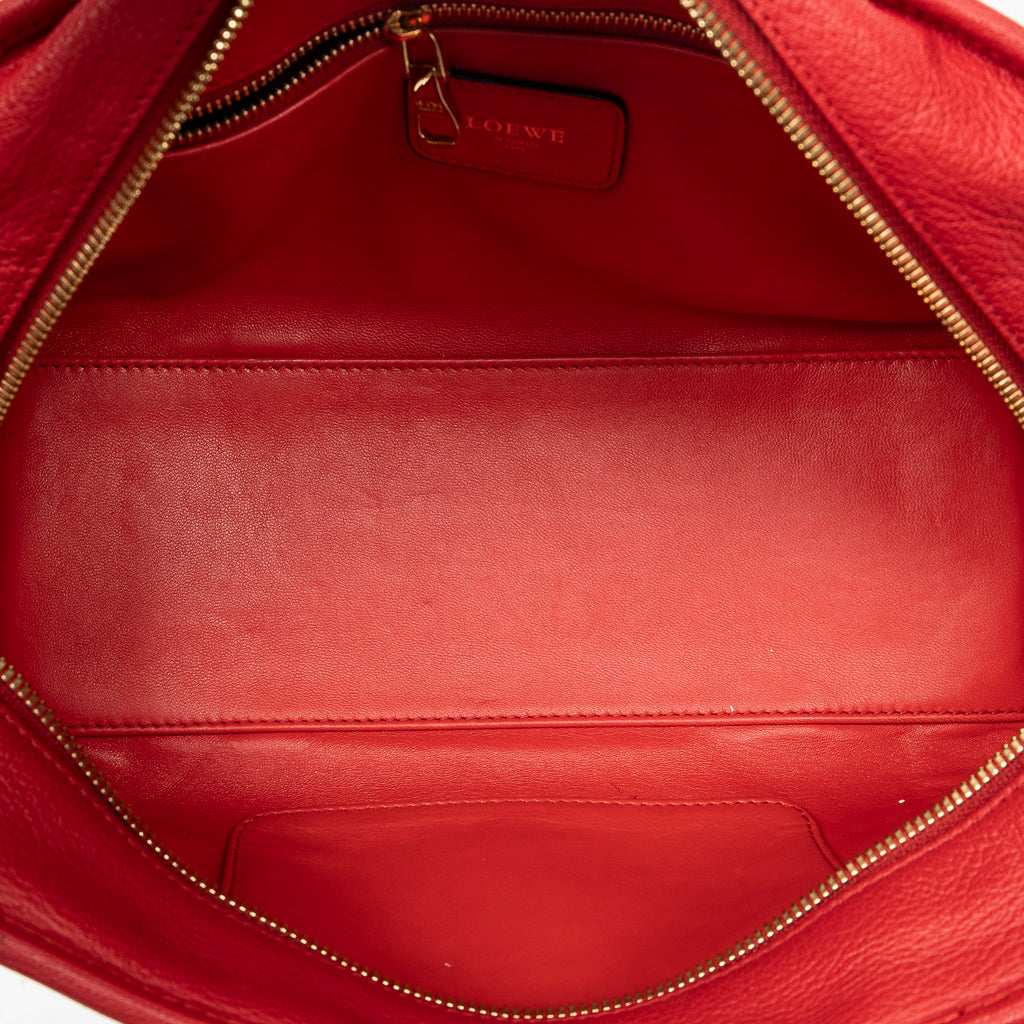 Handbag Amazona 28 Red Goatskin Leather