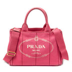 Shoulder Bag Small Canapa Tote Fuchsia Pink Canapa Canvas