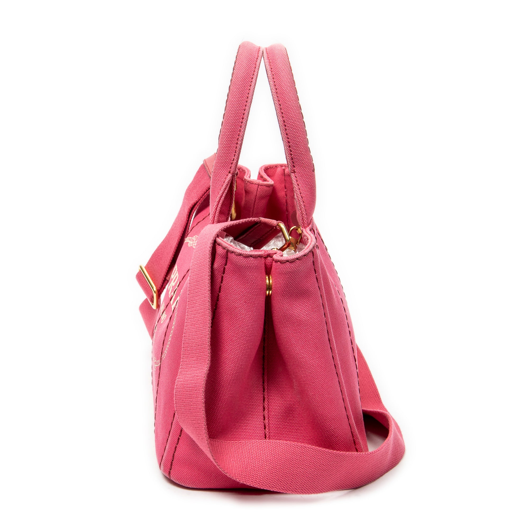 Shoulder Bag Small Canapa Tote Fuchsia Pink Canapa Canvas