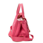 Shoulder Bag Small Canapa Tote Fuchsia Pink Canapa Canvas