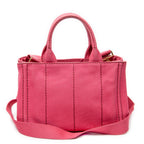 Shoulder Bag Small Canapa Tote Fuchsia Pink Canapa Canvas