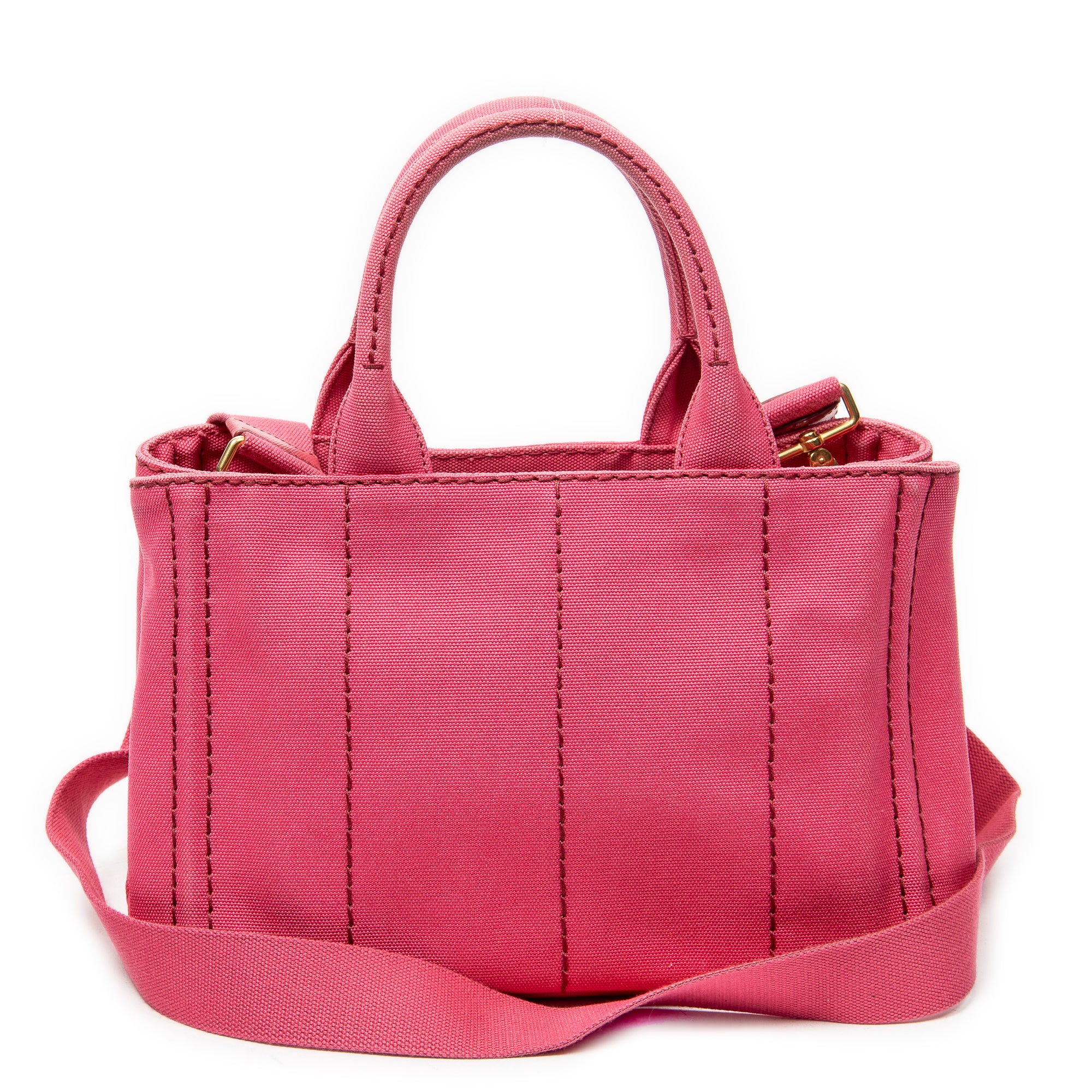 Shoulder Bag Small Canapa Tote Fuchsia Pink Canapa Canvas