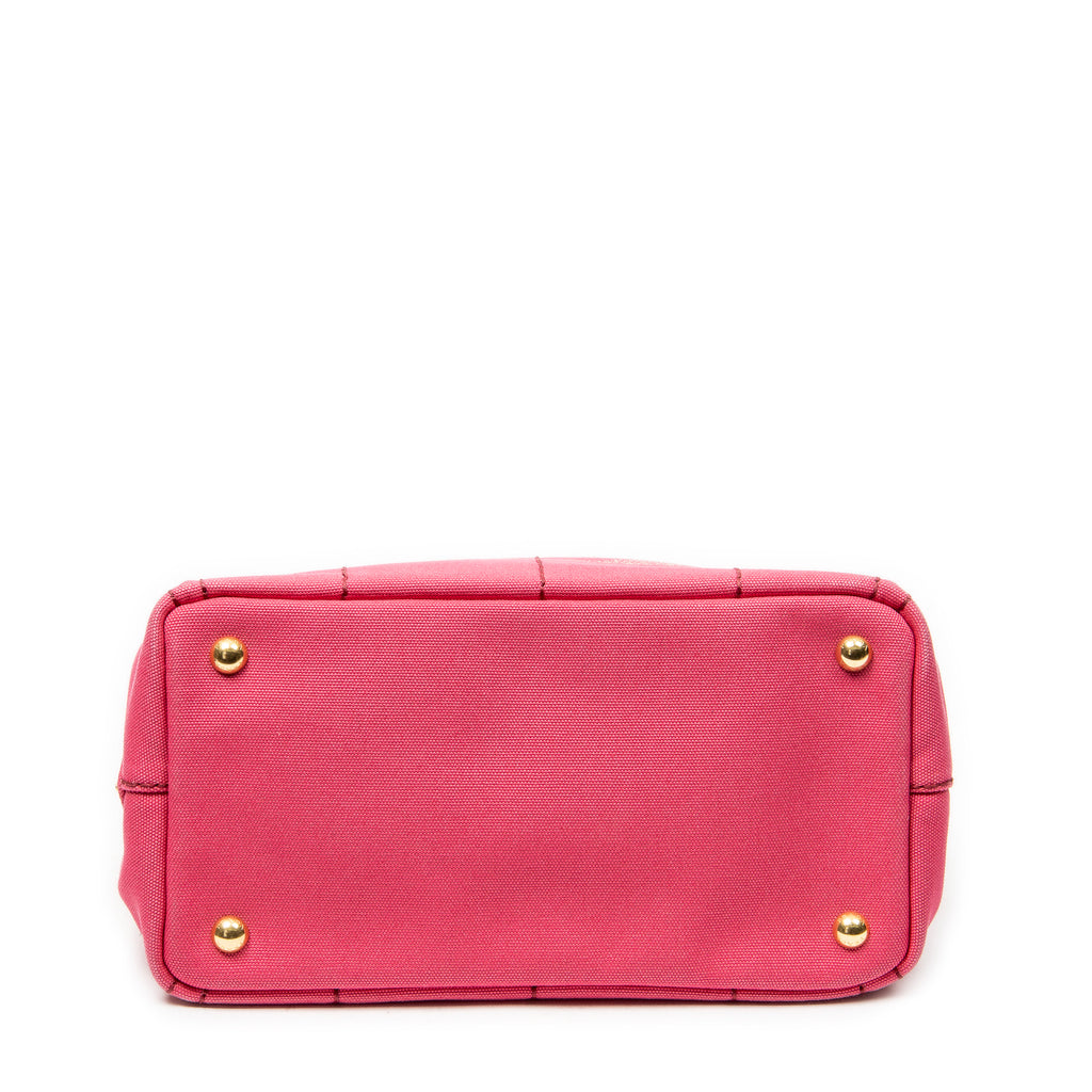 Shoulder Bag Small Canapa Tote Fuchsia Pink Canapa Canvas