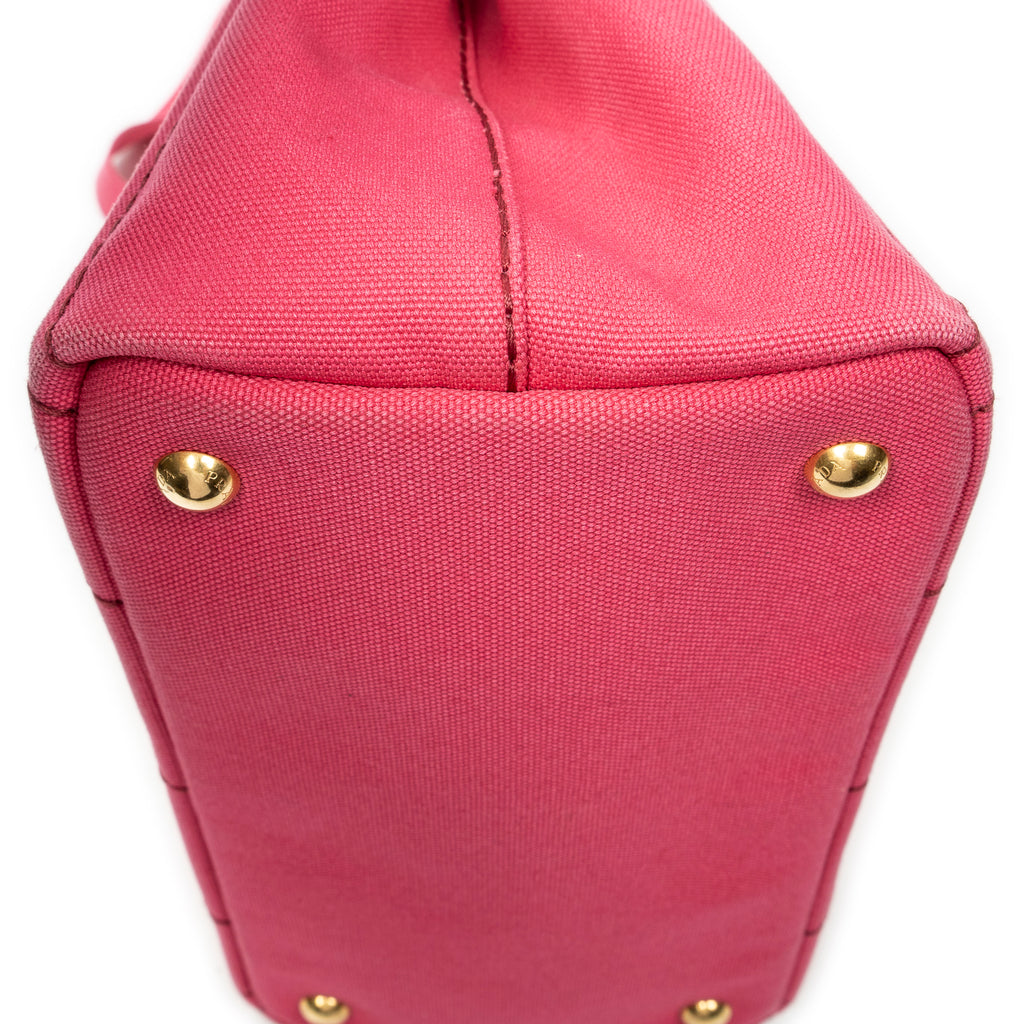 Shoulder Bag Small Canapa Tote Fuchsia Pink Canapa Canvas