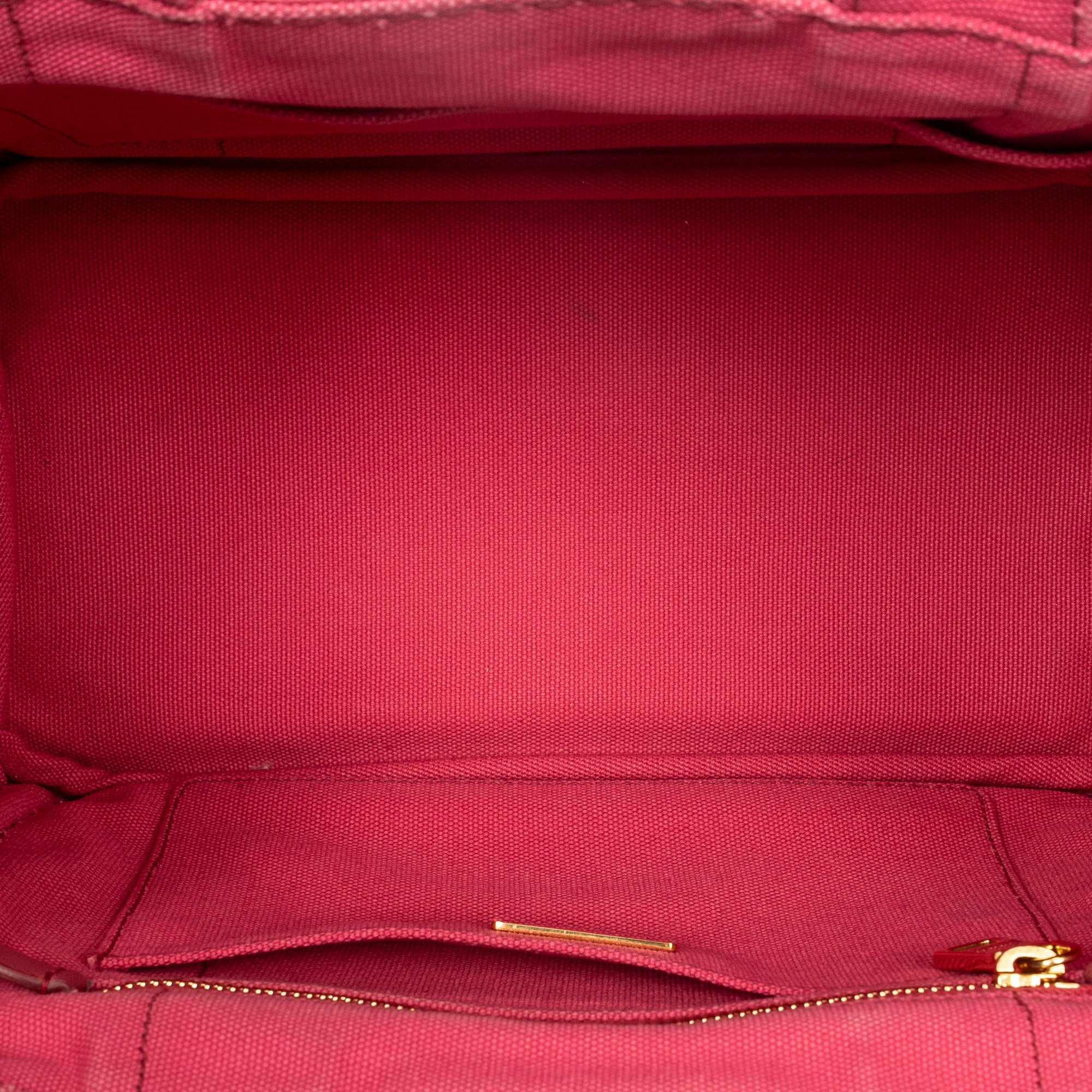 Shoulder Bag Small Canapa Tote Fuchsia Pink Canapa Canvas