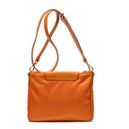 Shoulder Bag Small Zip Crossbody Orange Nylon Canvas