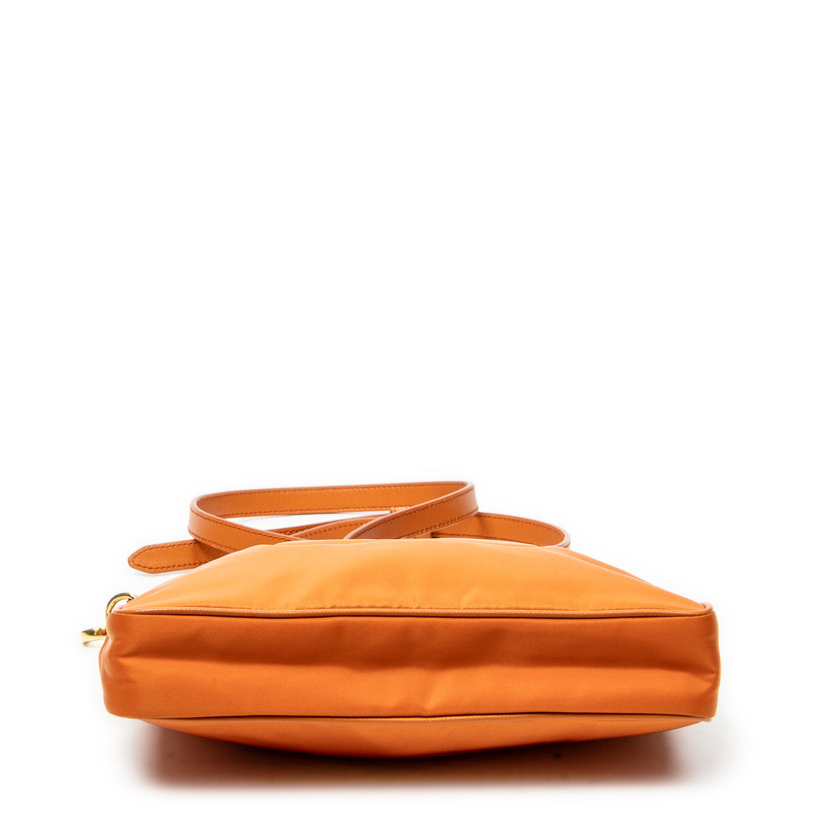 Shoulder Bag Small Zip Crossbody Orange Nylon Canvas