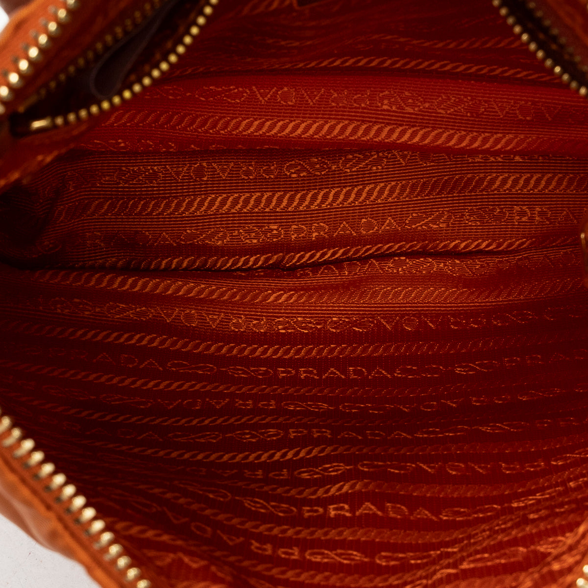 Shoulder Bag Small Zip Crossbody Orange Nylon Canvas