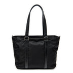 Shoulder Bag Zip Shopping Tote Black Nylon Canvas
