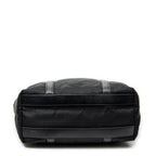 Shoulder Bag Zip Shopping Tote Black Nylon Canvas