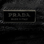 Shoulder Bag Zip Shopping Tote Black Nylon Canvas