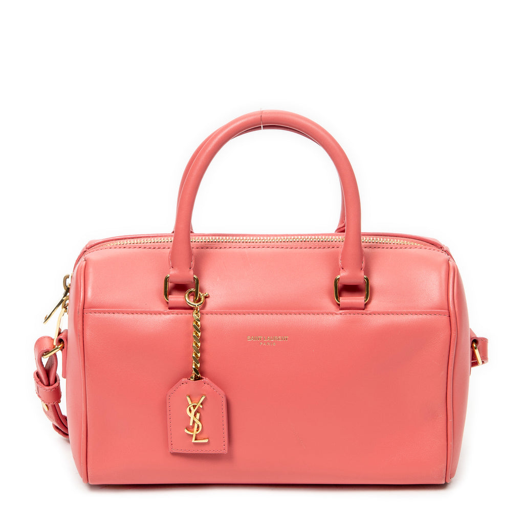 Shoulder Bag Baby Duffle Pink Calfskin Leather