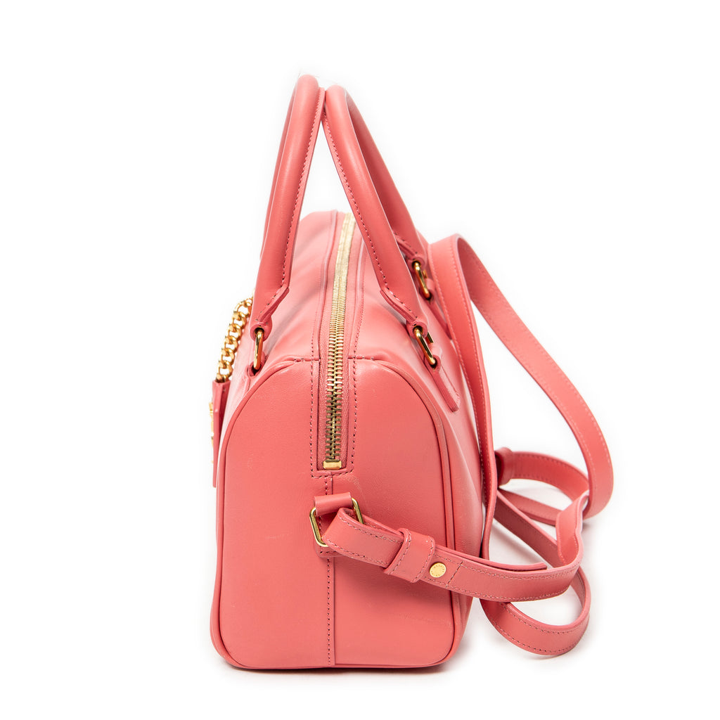 Shoulder Bag Baby Duffle Pink Calfskin Leather