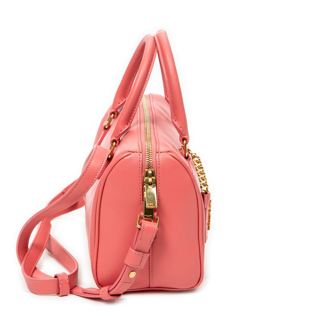 Shoulder Bag Baby Duffle Pink Calfskin Leather