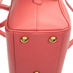 Shoulder Bag Baby Duffle Pink Calfskin Leather