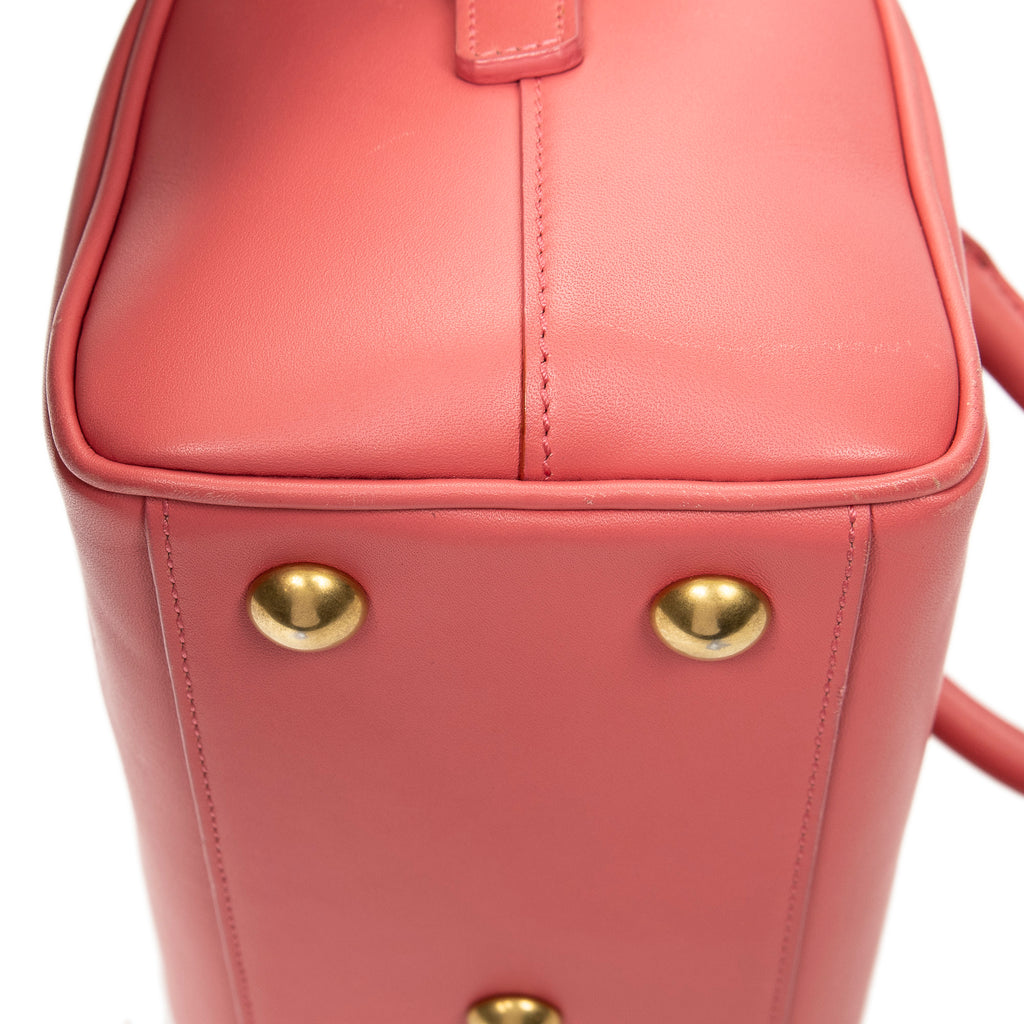 Shoulder Bag Baby Duffle Pink Calfskin Leather