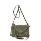 Shoulder Bag XS Papier Zip Around Triple Olive Green Calfskin Leather