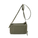 Shoulder Bag XS Papier Zip Around Triple Olive Green Calfskin Leather