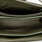 Shoulder Bag XS Papier Zip Around Triple Olive Green Calfskin Leather