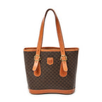 Shoulder Bag Small Open Tote Brown Macadam Coated Canvas