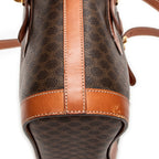 Shoulder Bag Small Open Tote Brown Macadam Coated Canvas