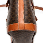 Shoulder Bag Small Open Tote Brown Macadam Coated Canvas