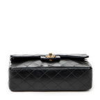 Bolso de Hombro Clásico Double Flap 23 Piel de Cordero Acolchada Negra