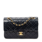 Shoulder Bag Classic Double Flap 23 Navy Quilted Lambskin Leather