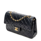 Shoulder Bag Classic Double Flap 23 Navy Quilted Lambskin Leather