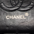 Shoulder Bag Classic Double Flap 23 Navy Quilted Lambskin Leather