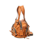 Handbag Betty Brown Grained Calfskin Leather