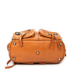 Handbag Betty Brown Grained Calfskin Leather