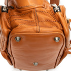Handbag Betty Brown Grained Calfskin Leather