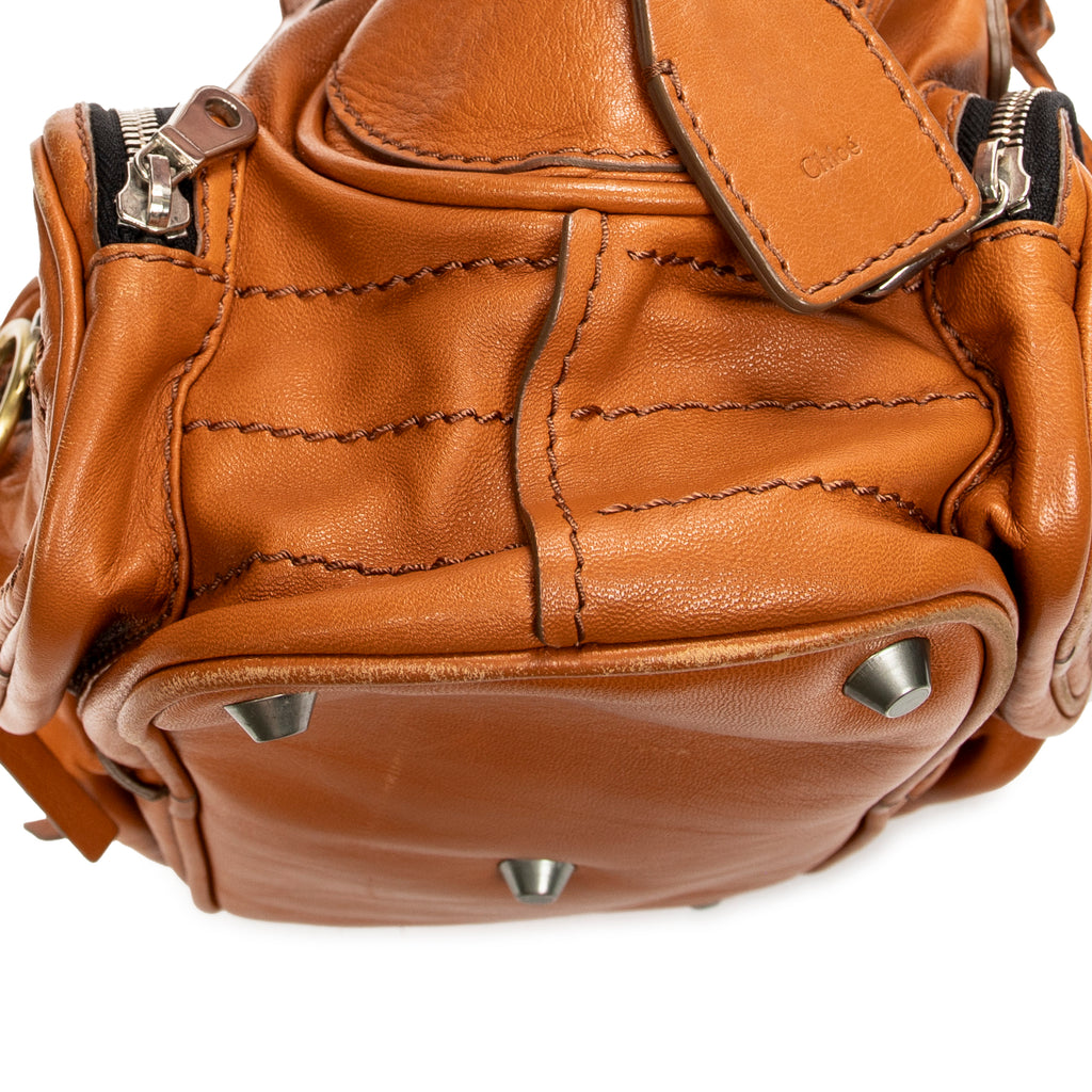 Handbag Betty Brown Grained Calfskin Leather