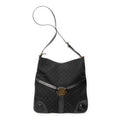 Shoulder Bag Large Reins Messenger Black Monogrammed Canvas