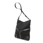 Shoulder Bag Large Reins Messenger Black Monogrammed Canvas