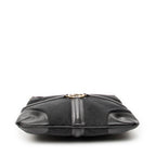 Shoulder Bag Large Reins Messenger Black Monogrammed Canvas
