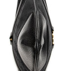 Shoulder Bag Large Reins Messenger Black Monogrammed Canvas