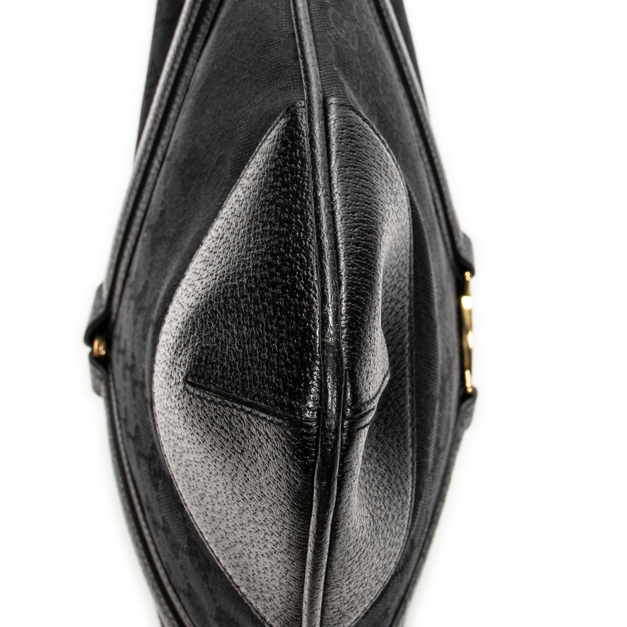 Shoulder Bag Large Reins Messenger Black Monogrammed Canvas