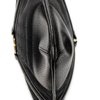 Shoulder Bag Large Reins Messenger Black Monogrammed Canvas