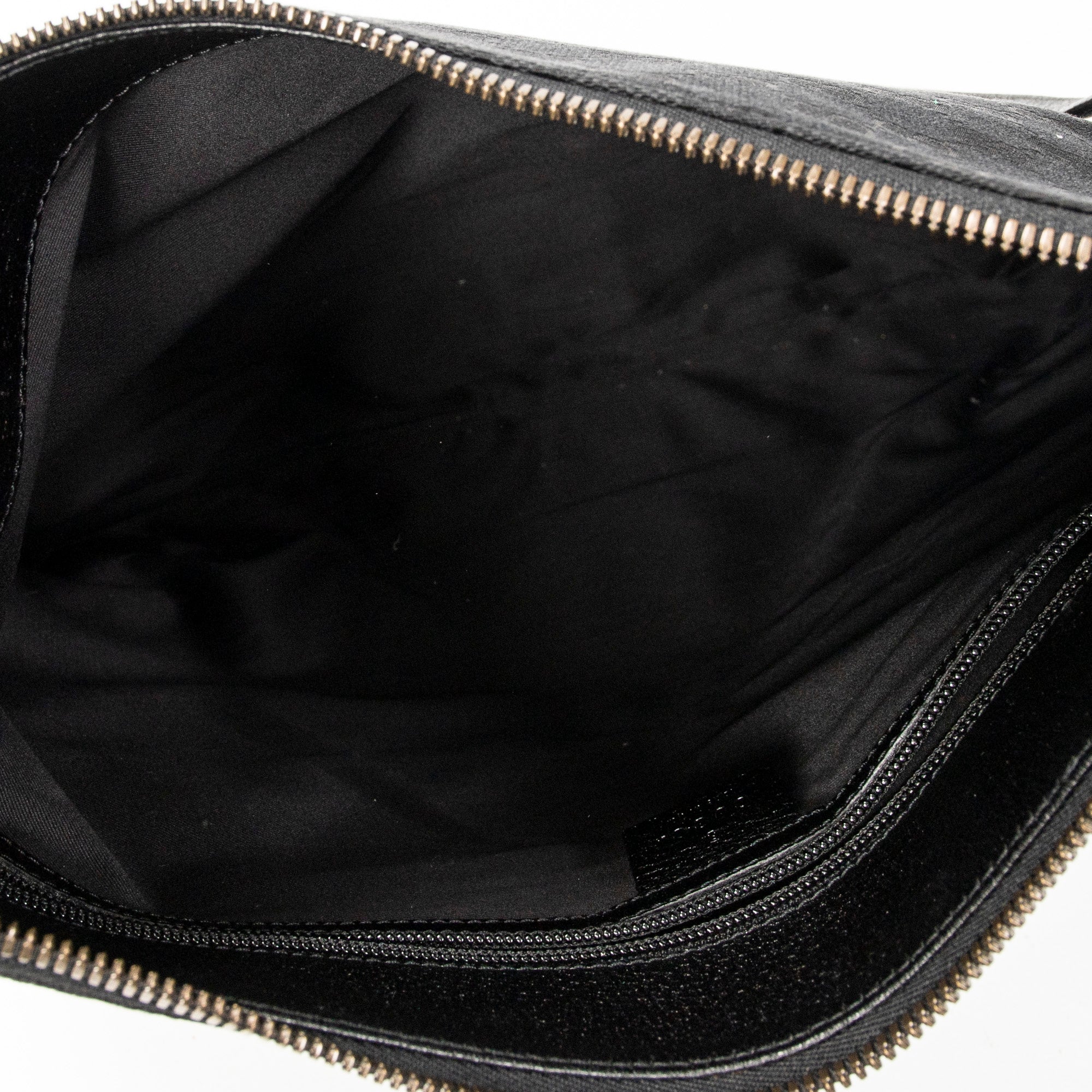 Shoulder Bag Large Reins Messenger Black Monogrammed Canvas