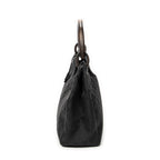 Shoulder Bag Wooden Handle Colbert Hobo Black Monogrammed Canvas